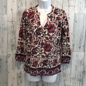 Lucky Brand V-Neck Blouse Small